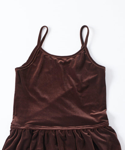 【WHO'S WHO gallery】天鵝絨荷葉邊長款上衣