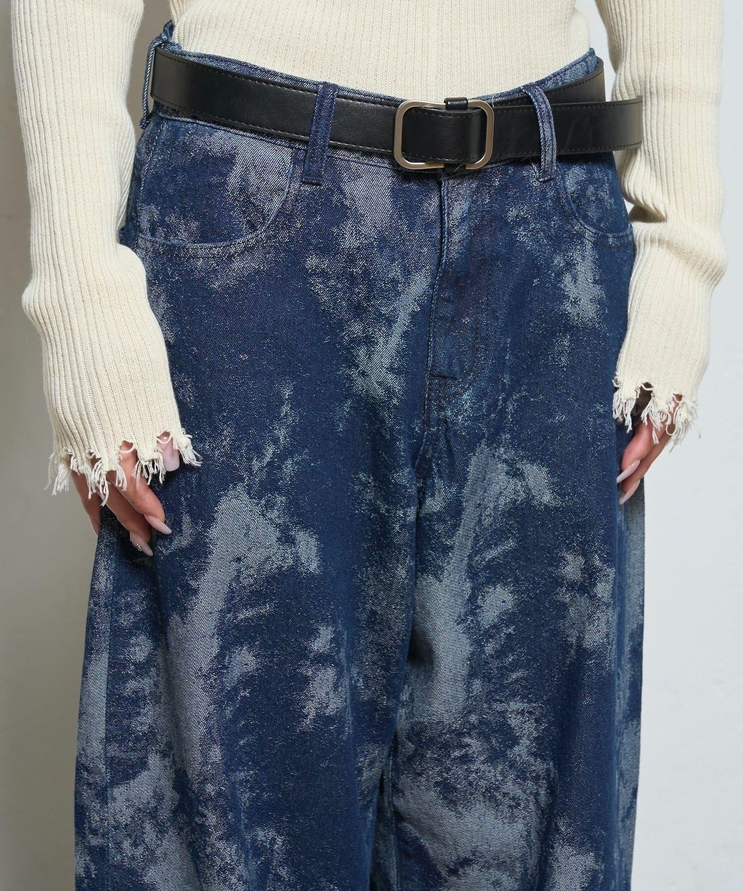 【WHO'S WHO gallery】多款圖案低腰牛仔褲