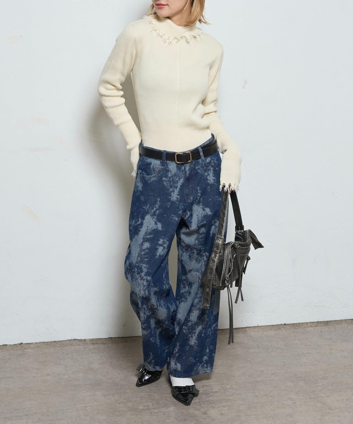 【WHO'S WHO gallery】多款圖案低腰牛仔褲