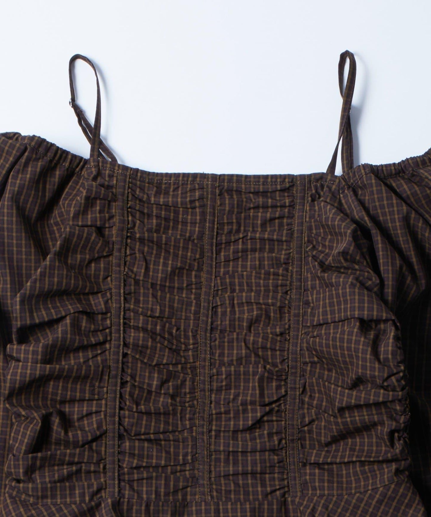 2WAY一字肩泡泡袖襯衫