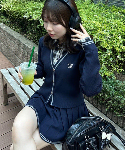 【套裝可搭配】下襬條紋百褶迷你裙