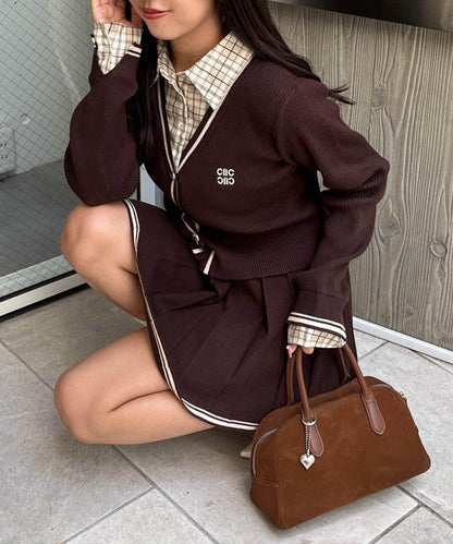 【可成套搭配】襯衫&開衫拼接套頭衫