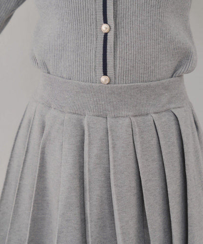 【套裝可搭配】下襬條紋百褶迷你裙