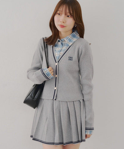 【可成套搭配】襯衫&開衫拼接套頭衫