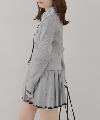 【可成套搭配】襯衫&開衫拼接套頭衫