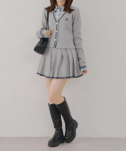 【可成套搭配】襯衫&開衫拼接套頭衫