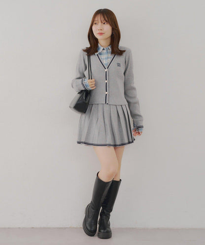 【可成套搭配】襯衫&開衫拼接套頭衫