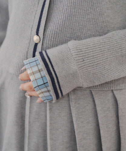 【可成套搭配】襯衫&開衫拼接套頭衫