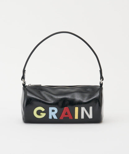 【GRAIN/グレイン】徽章標誌仿皮單肩包
