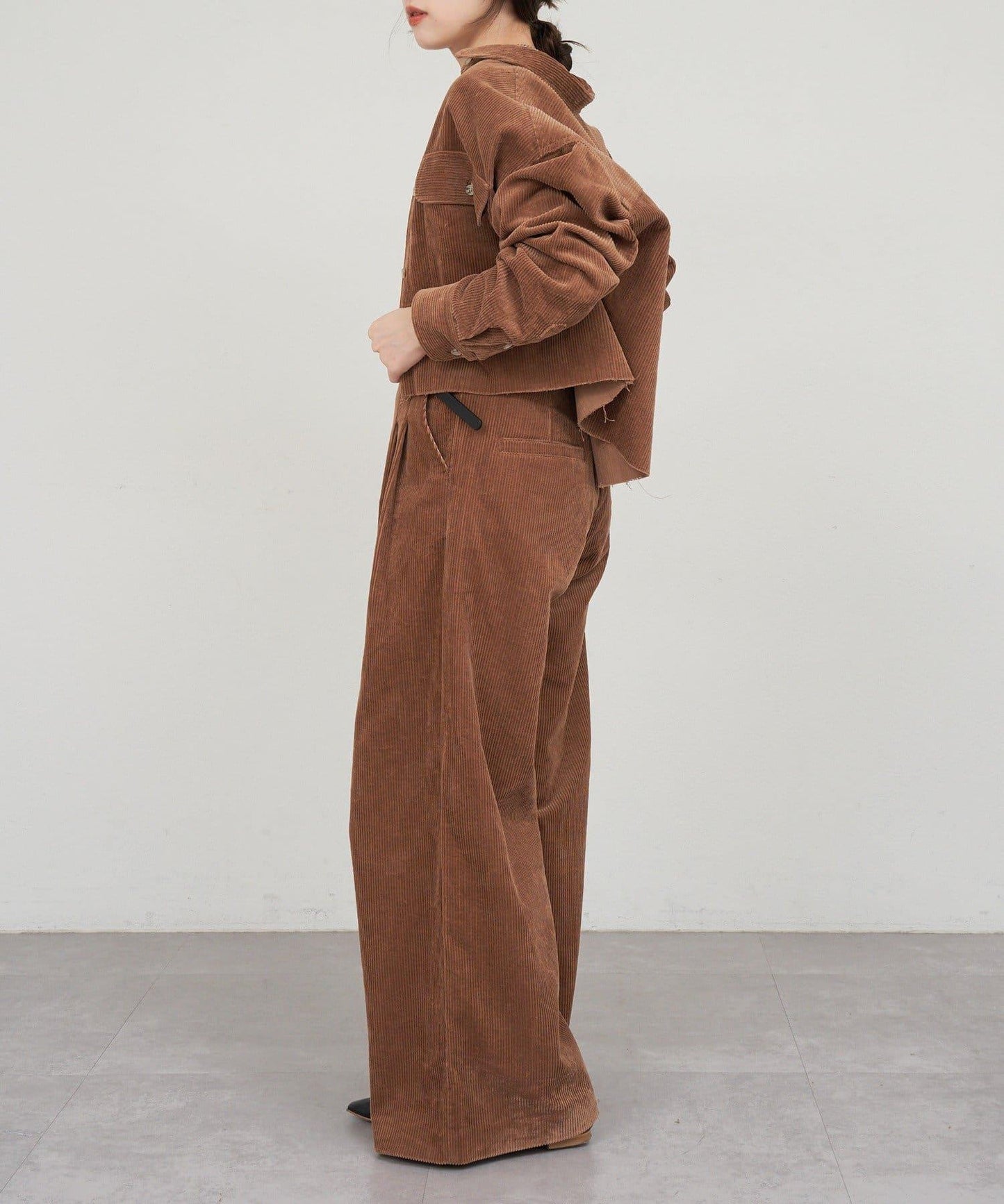 【SHENERY】燈芯絨寬腿褲