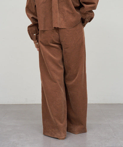 【SHENERY】燈芯絨寬腿褲