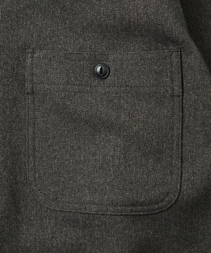 LANATEC WOOLY 寬鬆無領襯衫