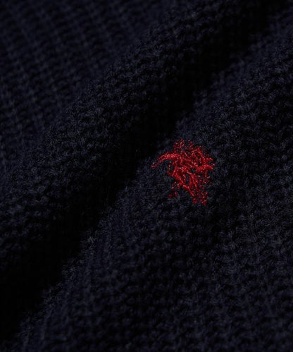 特別刺繡橫紋圓領針織衫【限量】