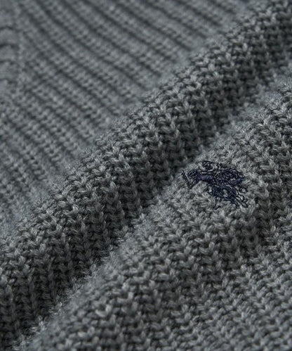 特別刺繡橫紋圓領針織衫【限量】
