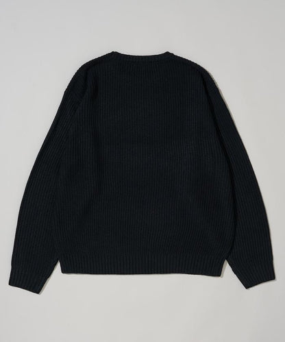 特別刺繡橫紋圓領針織衫【限量】