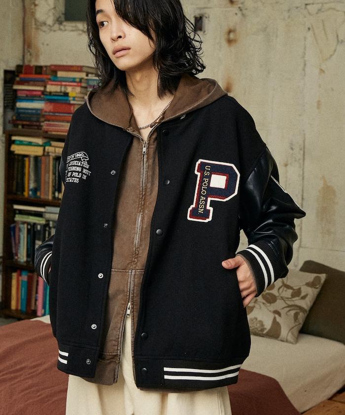 特別款仿皮棒球夾克