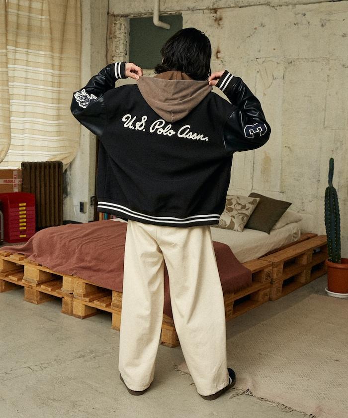 特別款仿皮棒球夾克