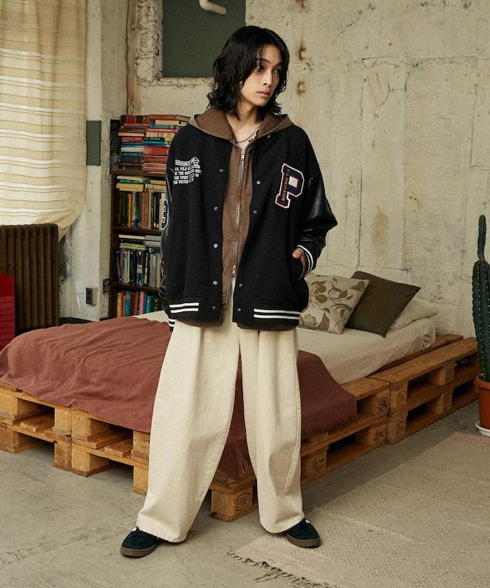 特別款仿皮棒球夾克