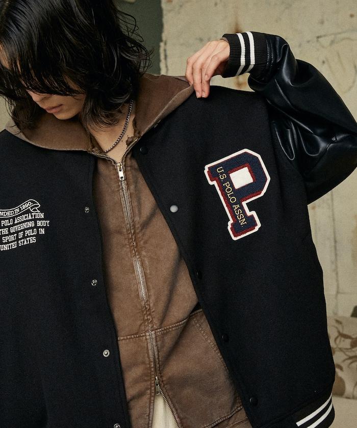特別款仿皮棒球夾克
