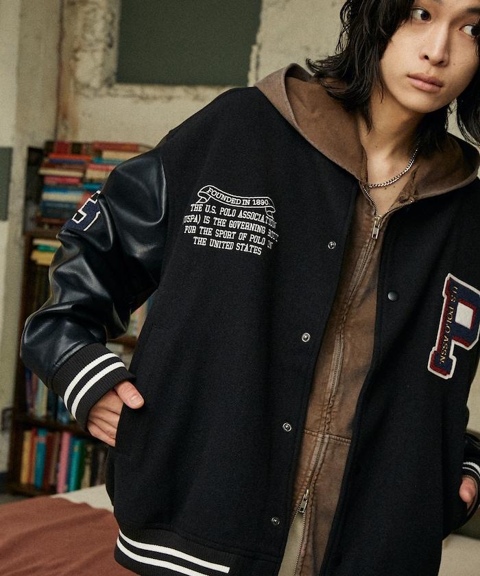 特別款仿皮棒球夾克