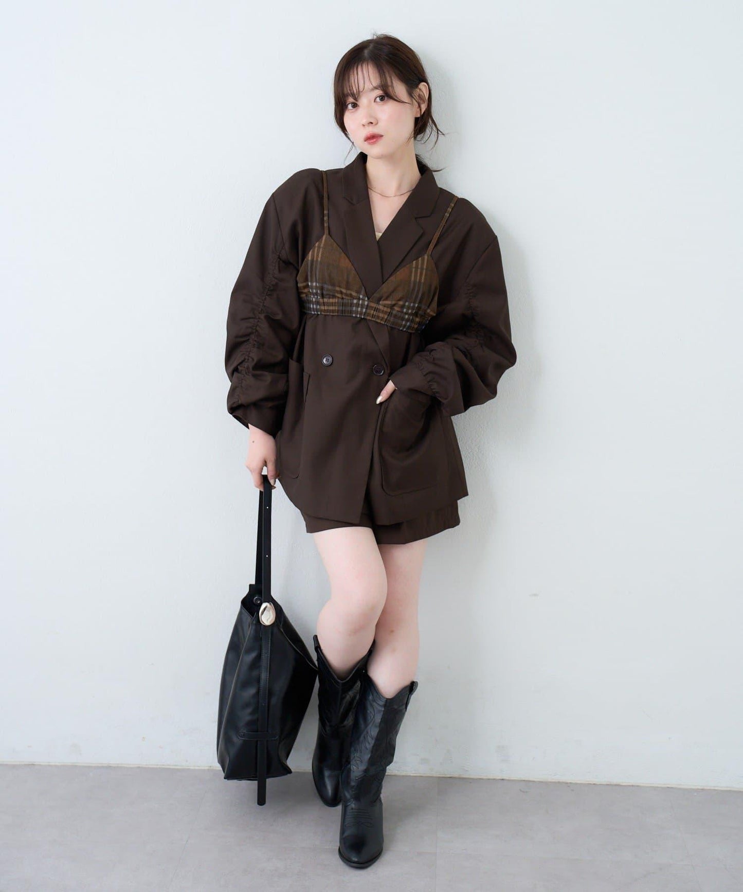 【Kastane】網紗牛仔吊帶上衣