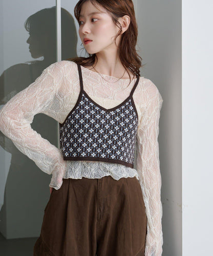 【Kastane】提花針織背心