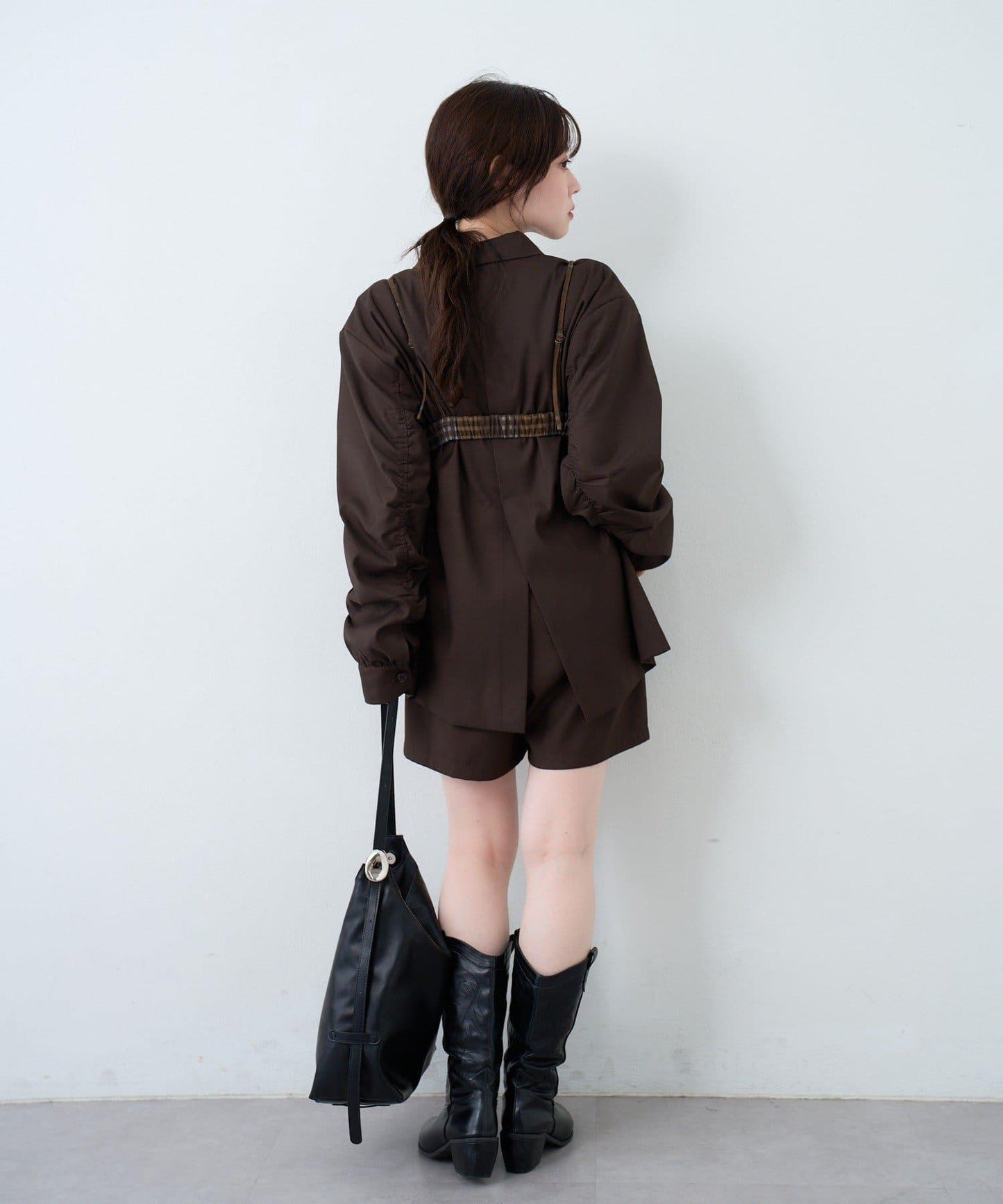 【Kastane】網紗牛仔吊帶上衣