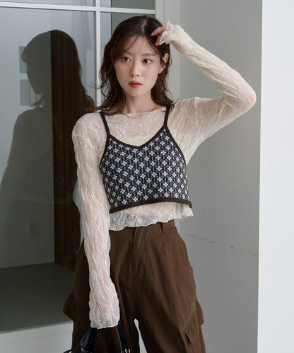 【Kastane】提花針織背心