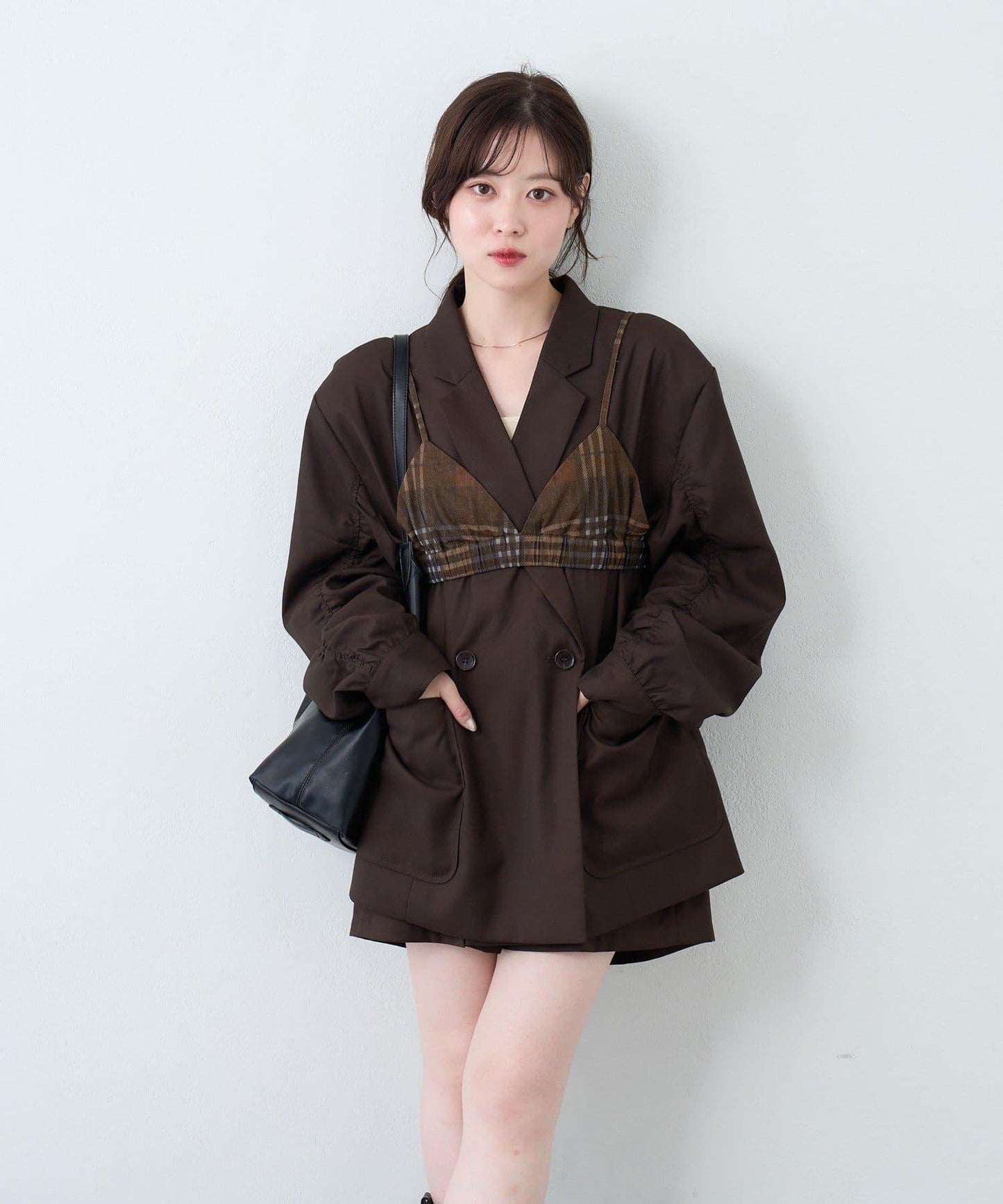 【Kastane】網紗牛仔吊帶上衣