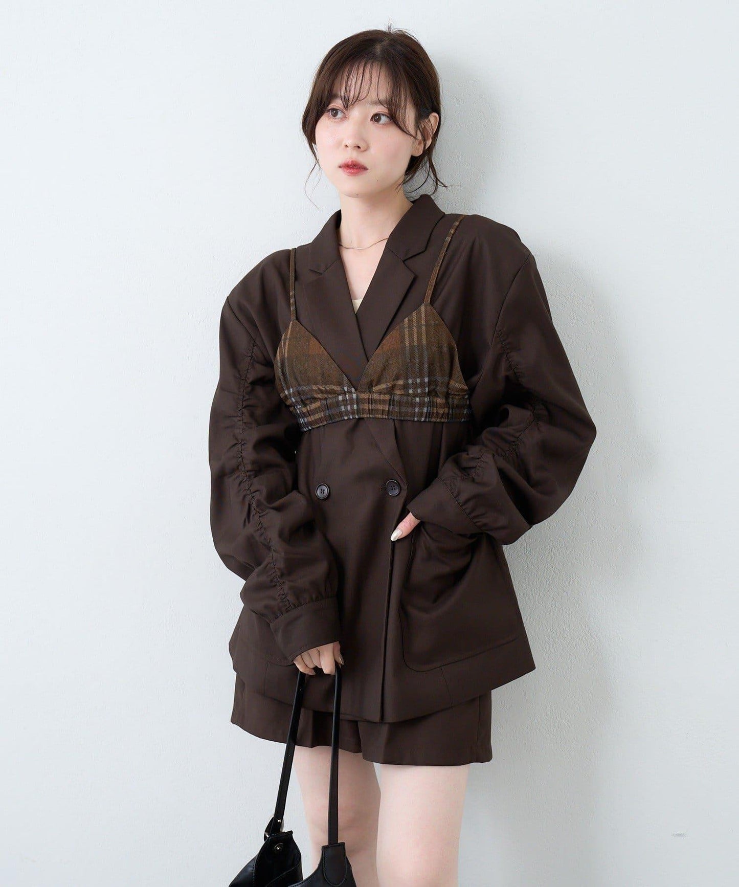 【Kastane】網紗牛仔吊帶上衣