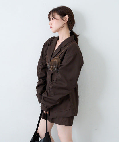 【Kastane】網紗牛仔吊帶上衣