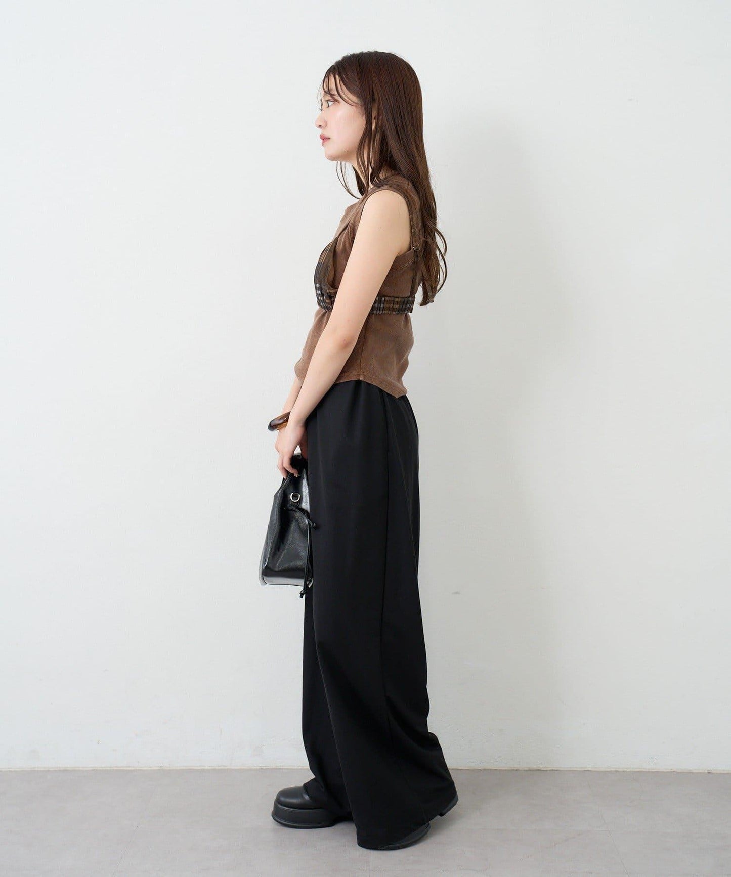 【Kastane】網紗牛仔吊帶上衣