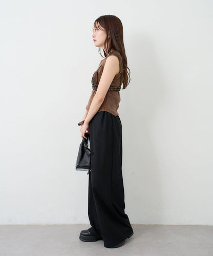 【Kastane】網紗牛仔吊帶上衣