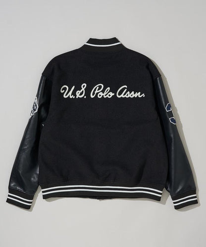 特別款仿皮棒球夾克