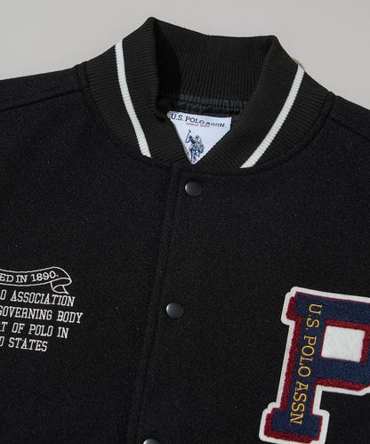 特別款仿皮棒球夾克