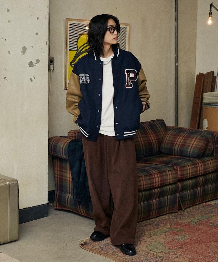 特別款仿皮棒球夾克