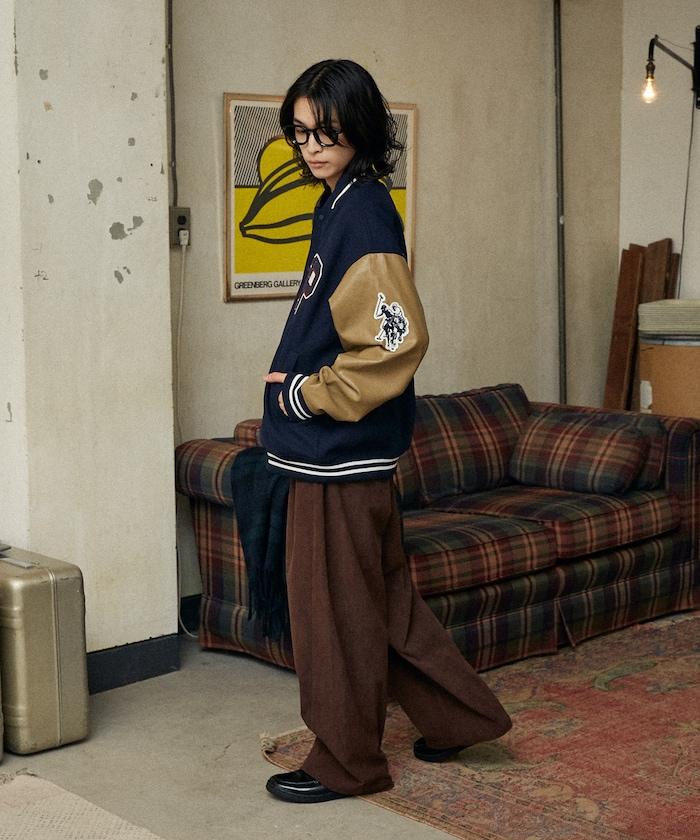 特別款仿皮棒球夾克