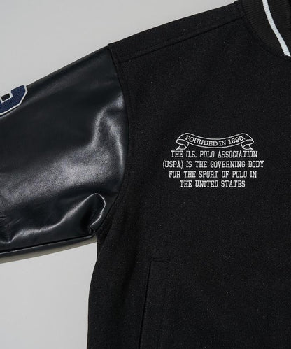 特別款仿皮棒球夾克