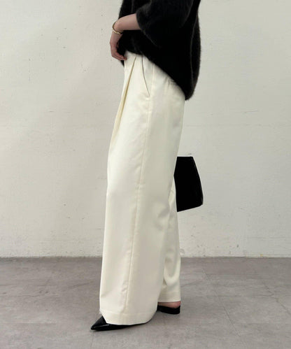 【Loungedress】直筒褶皺長褲