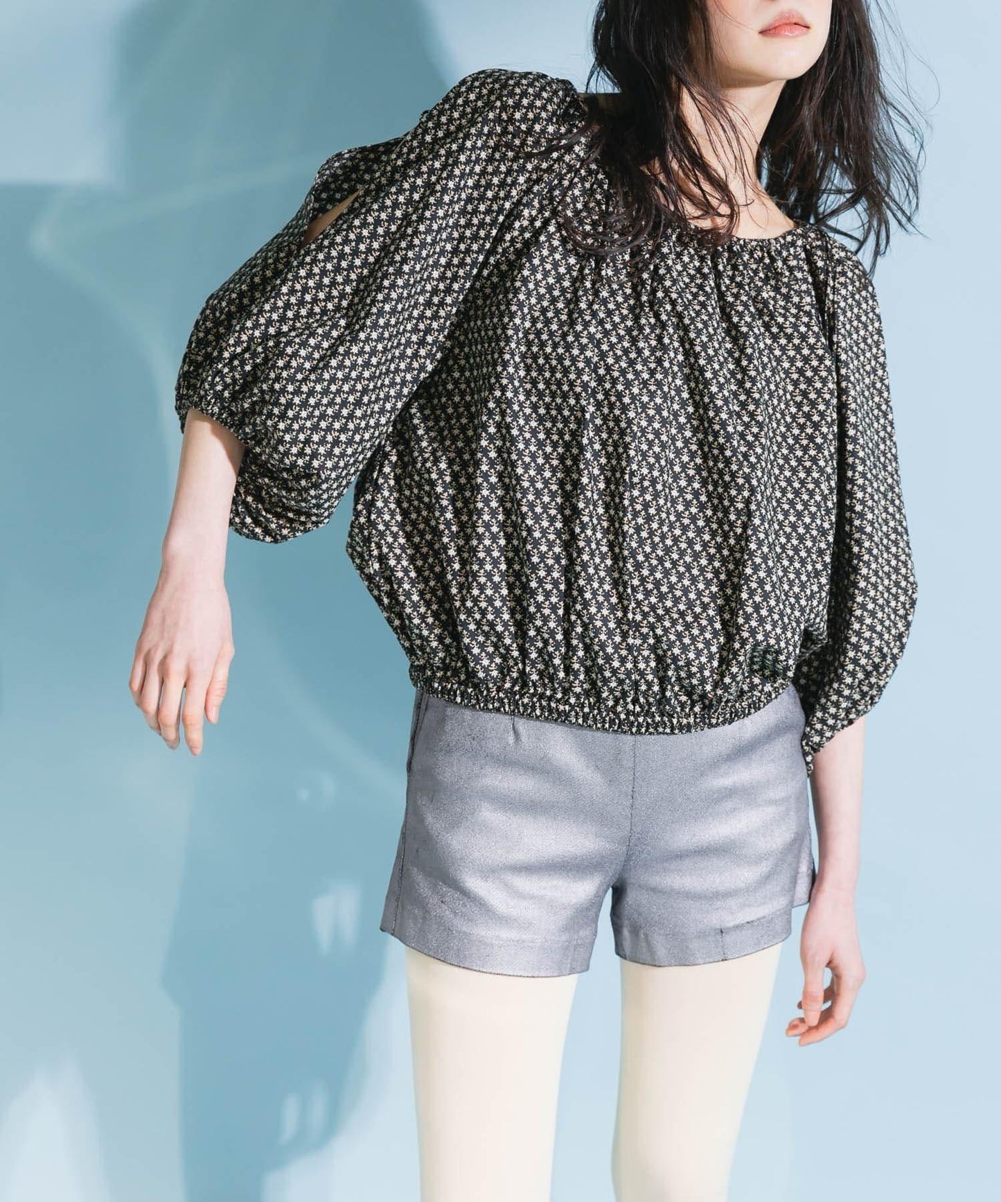 2WAY花卉印花襯衫