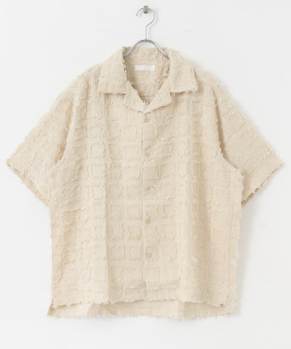 流蘇開領襯衫（五分袖）