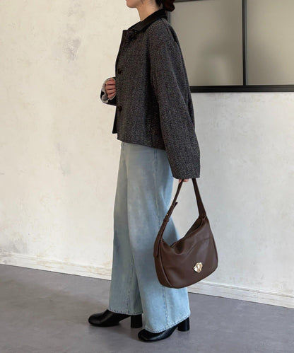 粗花呢短款夾克