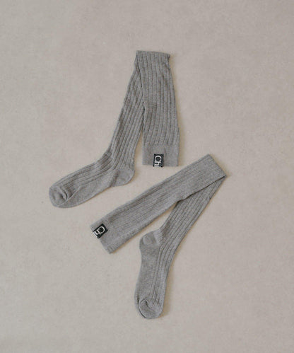 【Chico】帶名字透膚高筒襪