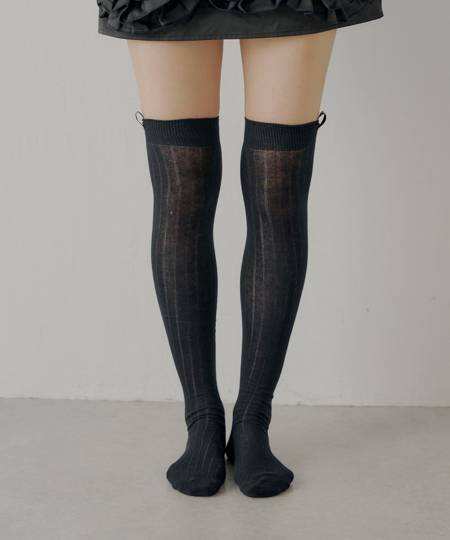 【Chico】帶名字透膚高筒襪