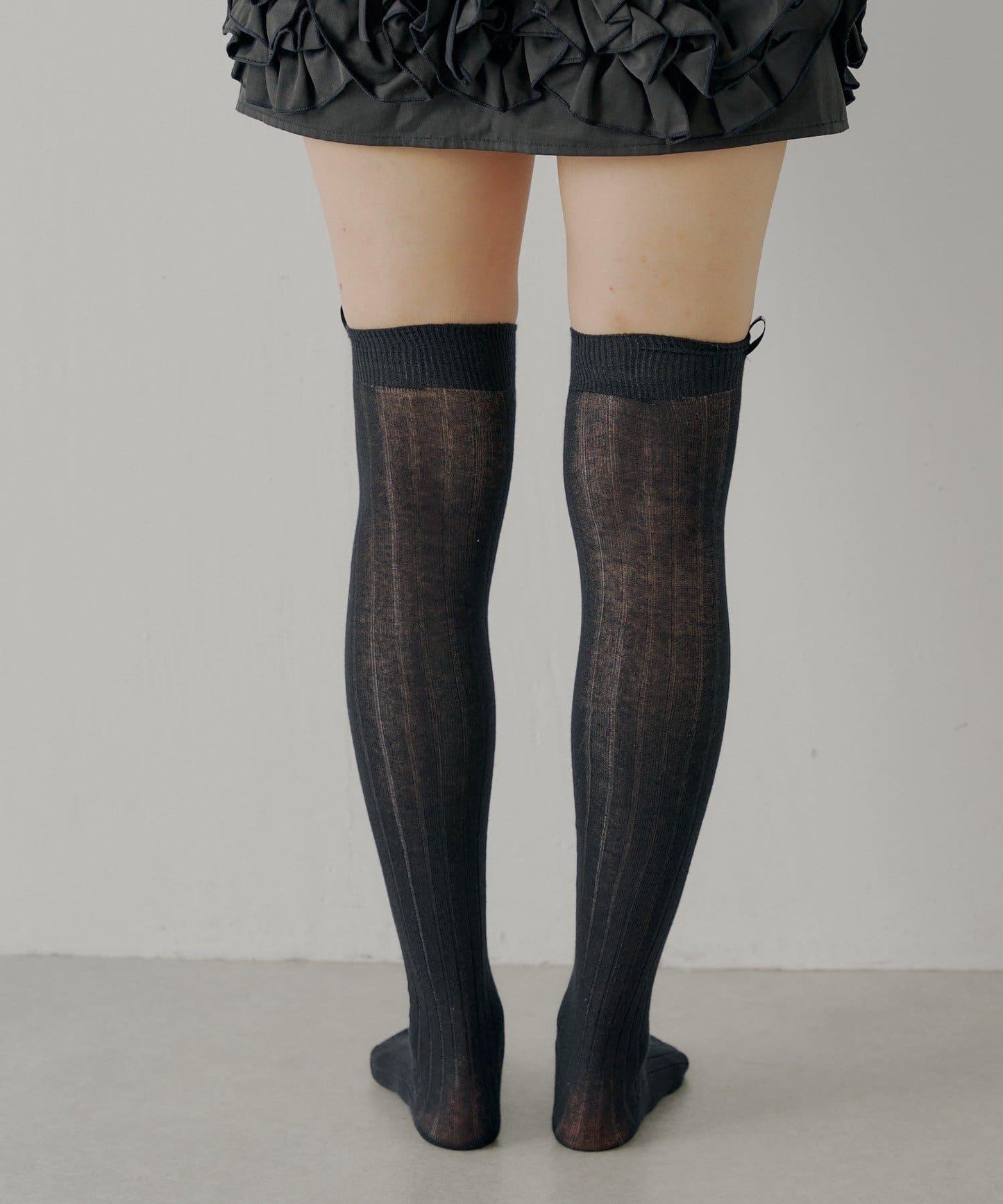 【Chico】帶名字透膚高筒襪