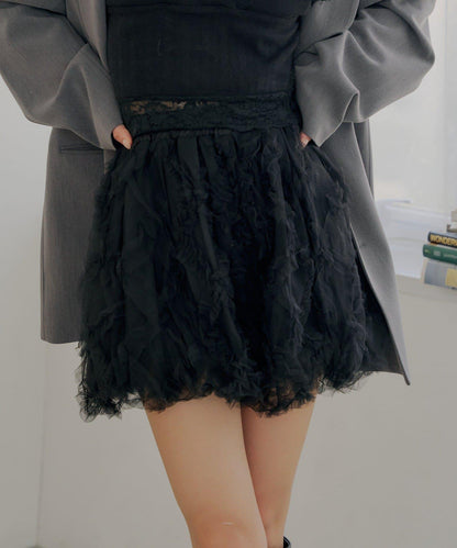 9月6日0點開售 蕾絲層疊泡泡短褲
