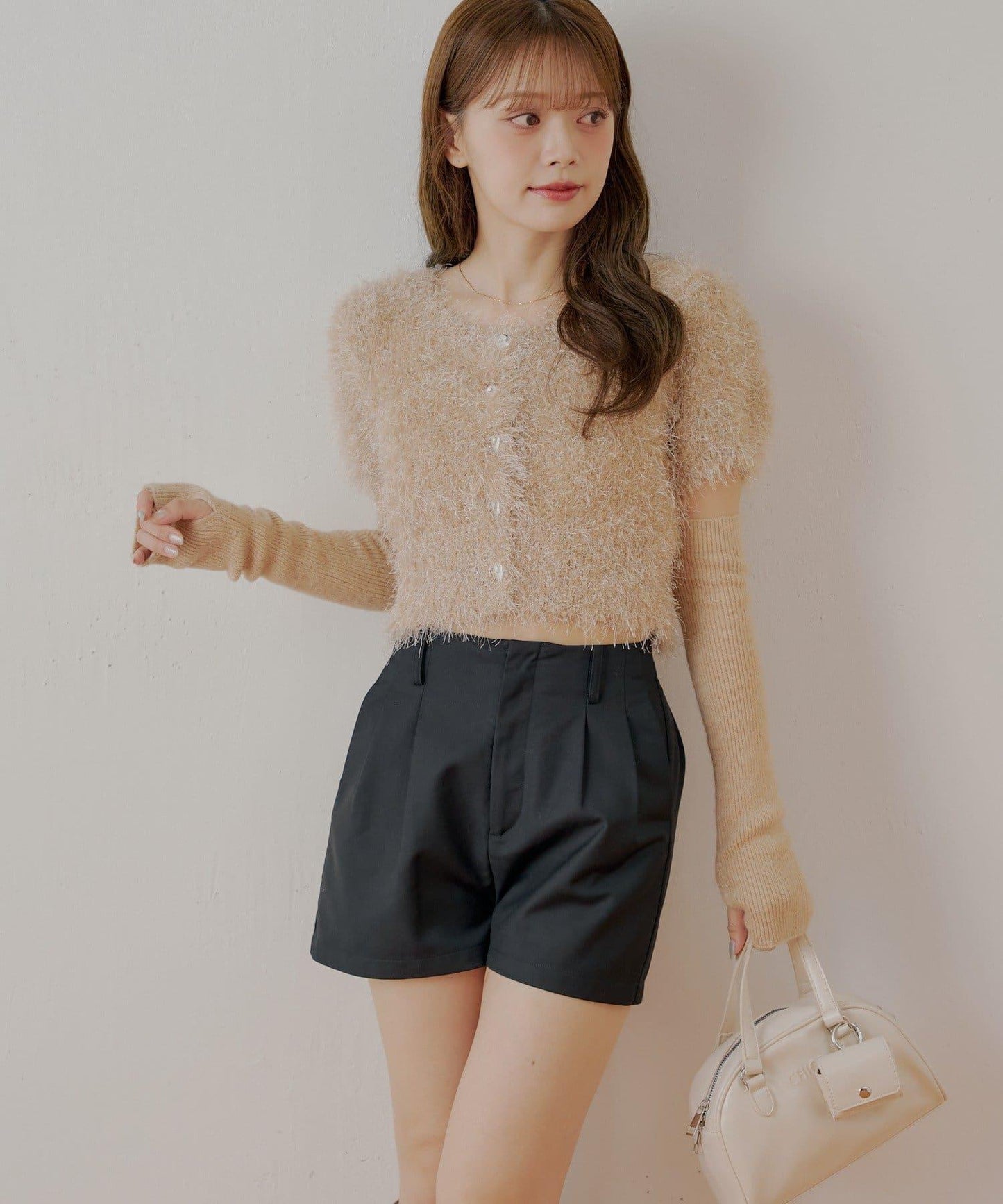 【Chico】前褶短褲