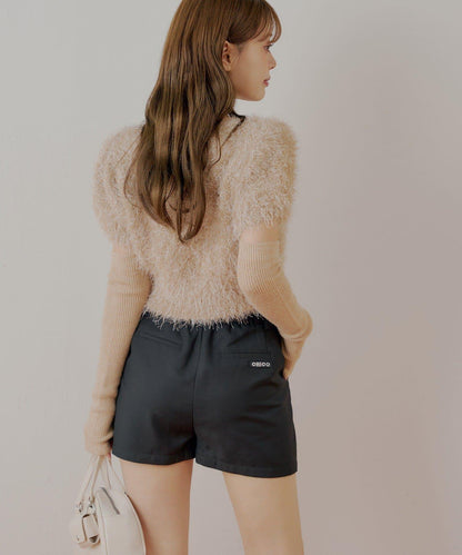 【Chico】前褶短褲