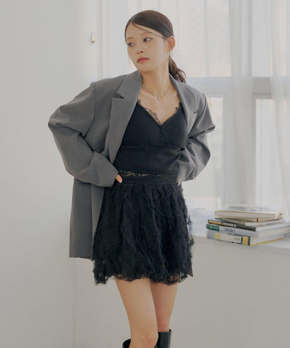 9月6日0點開售 蕾絲層疊泡泡短褲