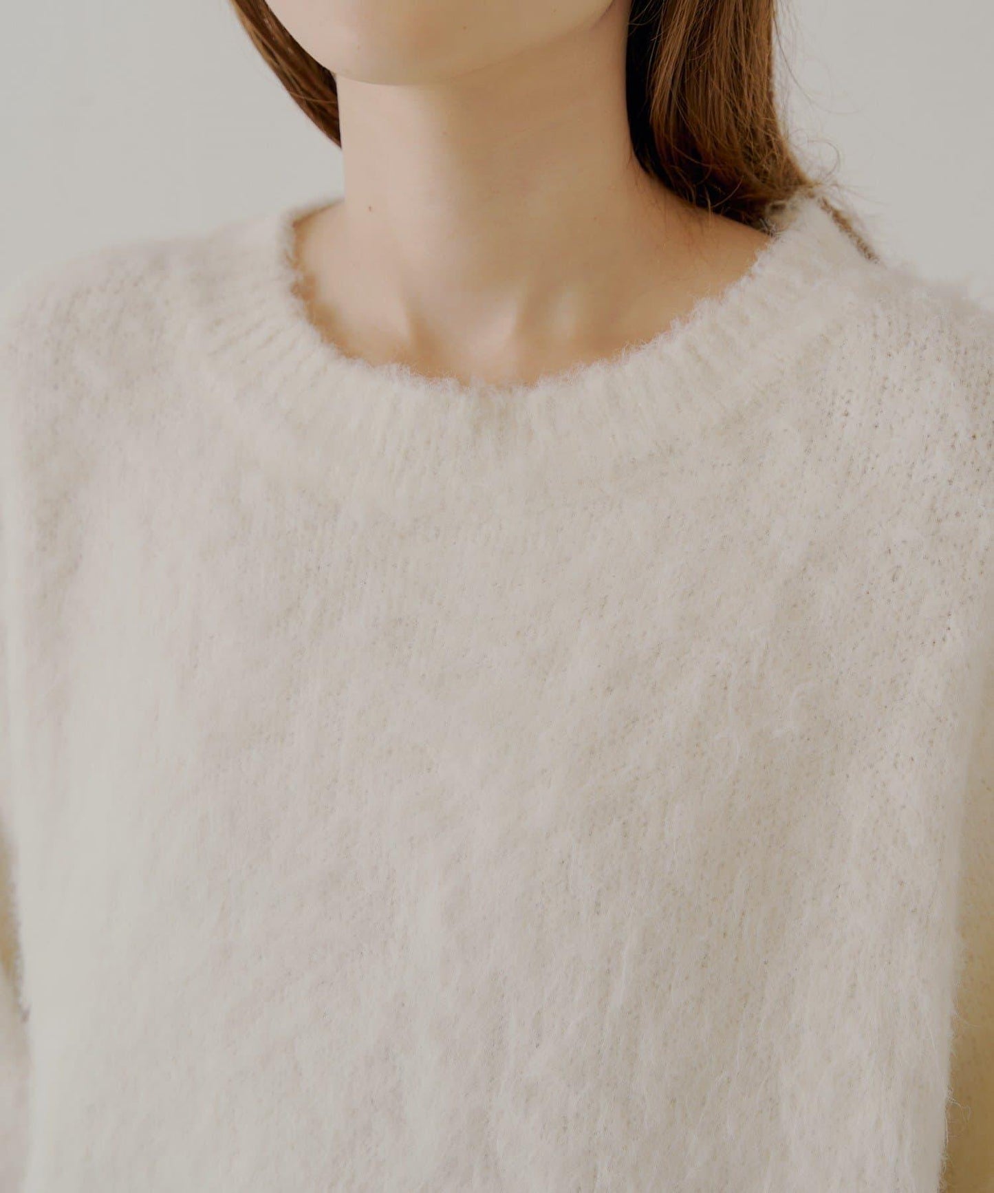 2WAY背部開口天鵝絨蝴蝶結寬鬆針織衫